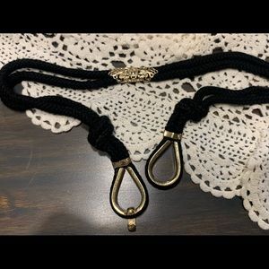 🐝 VINTAGE BLACK ROPE BELT